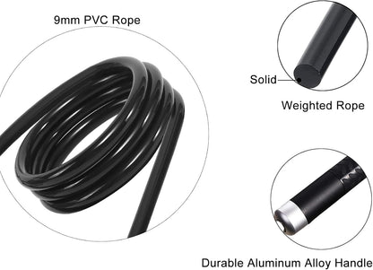 Weighted Jump Rope for Women,Men,Heavy Jump Rope with Adjustable Bold PVC Rope,Ball Bearing Aluminum Handle,Great for Crossfit Training, Boxing, and MMA Workouts