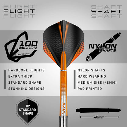 Amberjack Series Darts Set with Flights and Shafts (Stems)