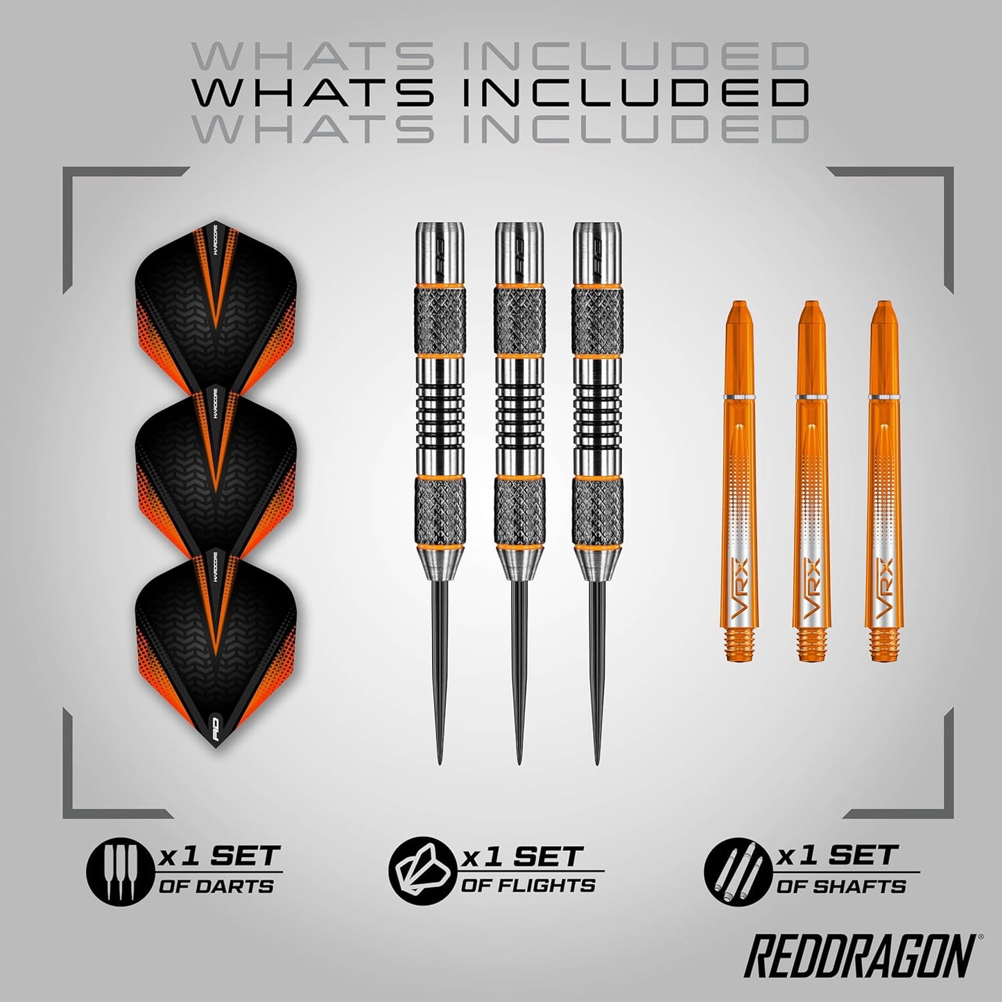 Amberjack Series Darts Set with Flights and Shafts (Stems)