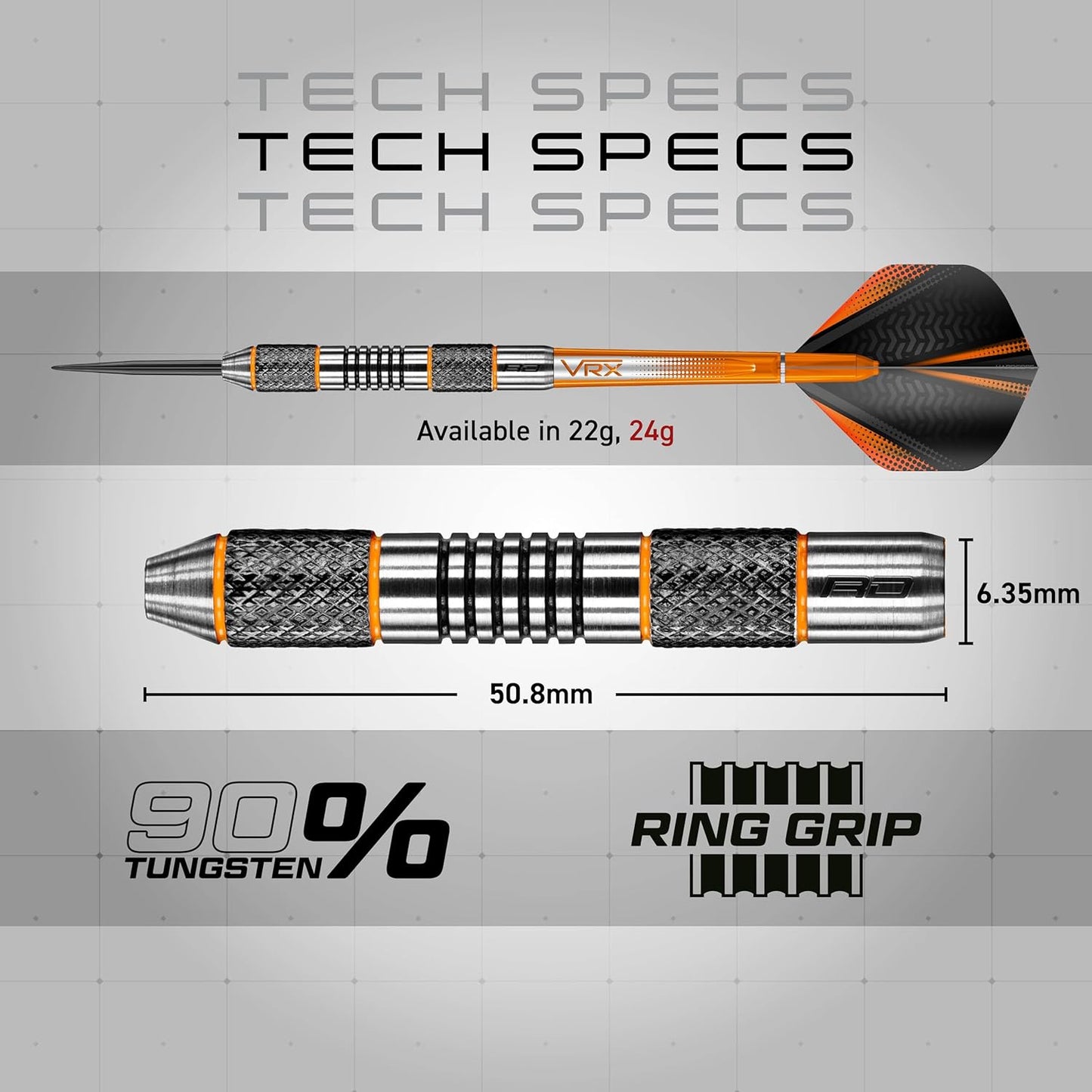 Amberjack Series Darts Set with Flights and Shafts (Stems)