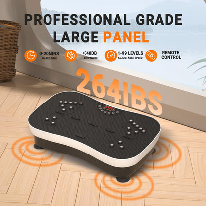 Vibration Plate Exercise Machine Whole Body Vibration Machine with Remote Control for Pain Relief, Lymphatic Drainage, Weight Loss
