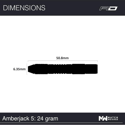 Amberjack Series Darts Set with Flights and Shafts (Stems)